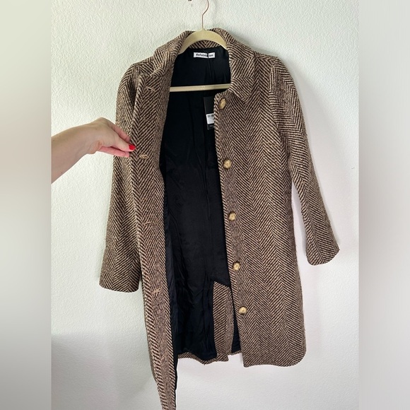 NWT REFORMATION Lasker Coat Brown Mid Lenght SZ XS - Picture 7 of 12